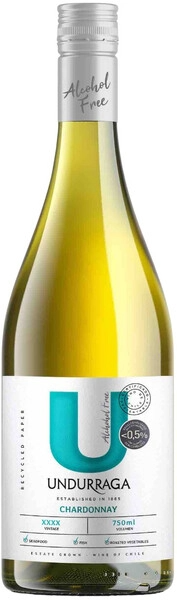 Вино Белое Полусладкое Undurraga Chardonnay Alcohol Free 2024 0,75 л фото