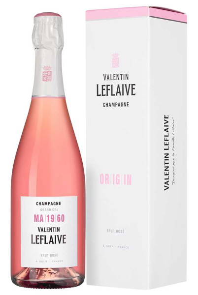 Вино игристое Розовое Брют Valentin Leflaive Ma Grand Cru Rose Brut Champagne in gift box 2019 0,75 л фото