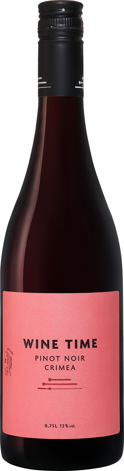 Вино Красное Сухое Wein und Wasser Wine Time Pinot Noir Crimea 2022 0,75 л фото