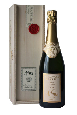Вино игристое Белое Экстра Брют Arlaux Brut Nature Premier Cru Champagne in gift box 2020 0,75 л фото