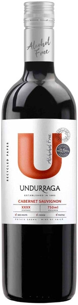 Вино Красное Полусладкое Undurraga Cabernet Sauvignon Alcohol Free 2024 0,75 л фото