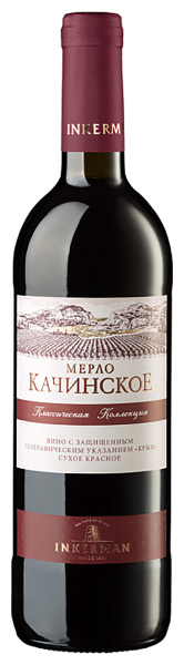 Вино Красное Сухое Inkerman Merlot Kachinskoye 2020 0,75 л фото