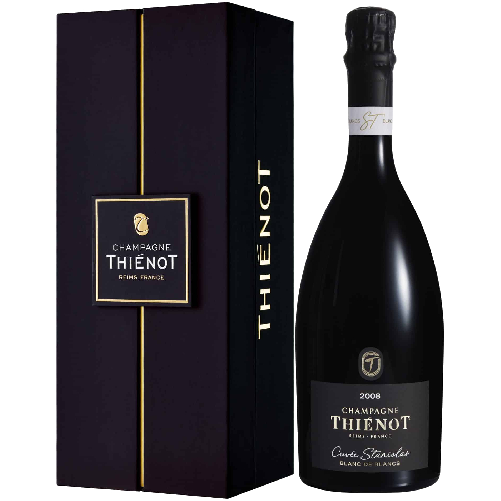 Вино игристое Белое Экстра Брют Thienot Cuvee Stanislas Blanc de Blancs Champagne in gift box 2008 0,75 л фото