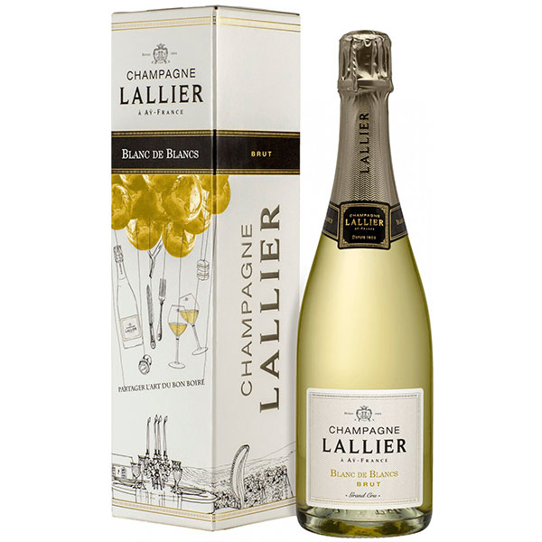 Шампанское Белое Брют Lallier Blanc de Blancs Brut Grand Cru Champagne in gift box 2018 0,75 л фото