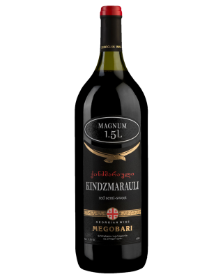Вино Мегобари Киндзмараули 2023 красное полусладкое 11% 1,5 л Вино Мегобари Киндзмараули 2023 красное полусладкое 11% 1,5 л фото