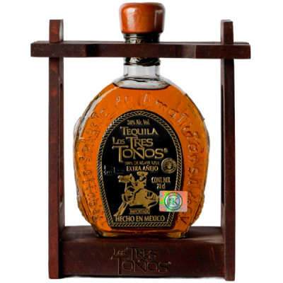Текила Los Tres Tonos Extra Anejo in wooden box 0,7 л фото