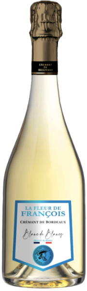 Вино игристое Белое Брют La Fleur de Francois Blanc de Blanc Cremant de Bordeaux 0,75 л фото