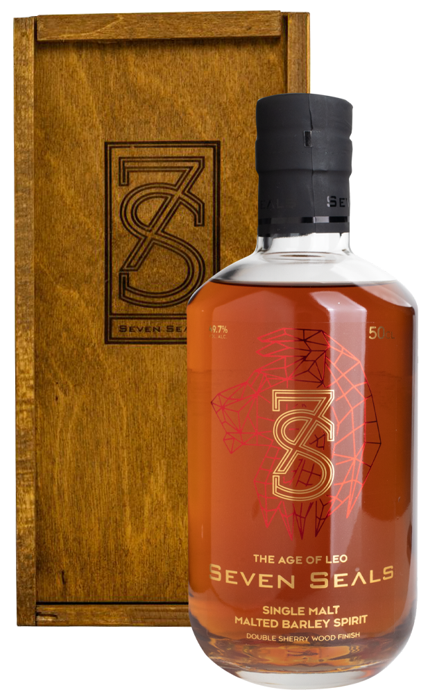 Виски Seven Seals Zodiac The Age of Leo Single Malt in wooden box 0,5 л фото