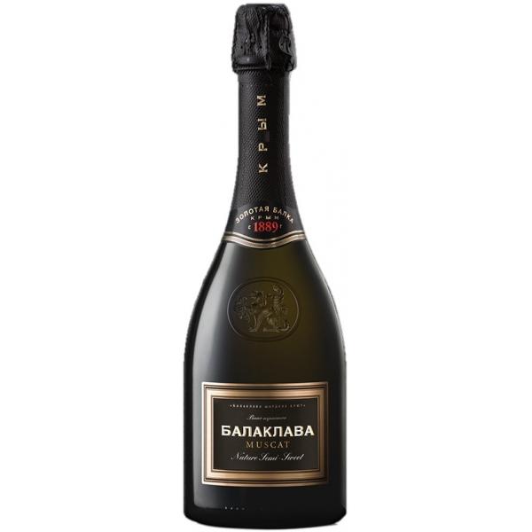 Вино игристое Золотая Балка Балаклава Мускат белое полусладкое 12% 0,75 л фото