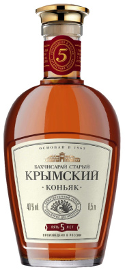 Коньяк Bahchisaraj Staryj Krymskij 5 years old 0,5 л фото