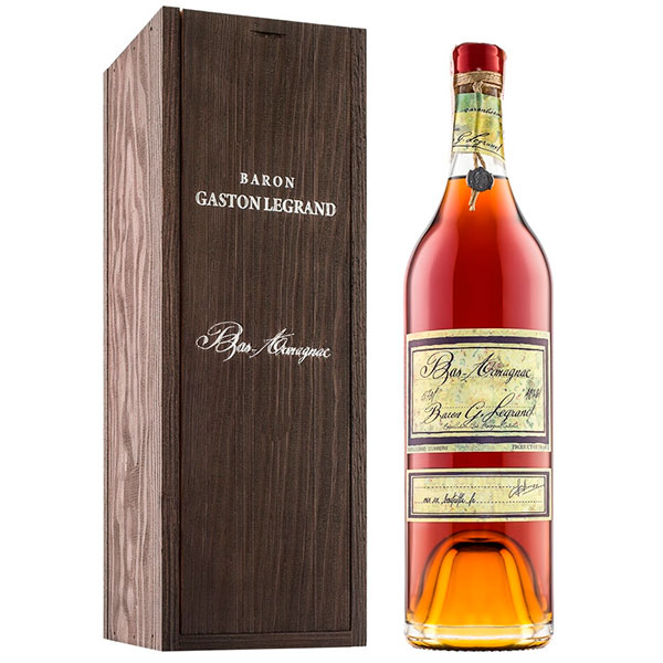 Арманьяк Baron G. Legrand Bas-Armagnac in wooden box 1990 0,7 л фото