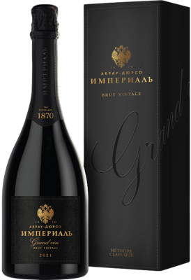 Вино игристое Abrau-Durso Imperial Brut Vintage in gift box 2021 0,75 л фото
