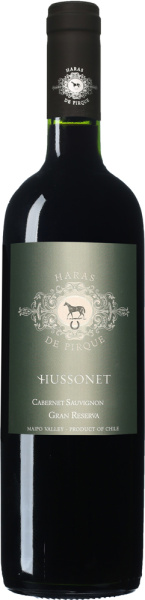 Вино Красное Сухое Haras de Pirque Hussonet Cabernet Sauvignon Gran Reserva 2020 0,75 л фото