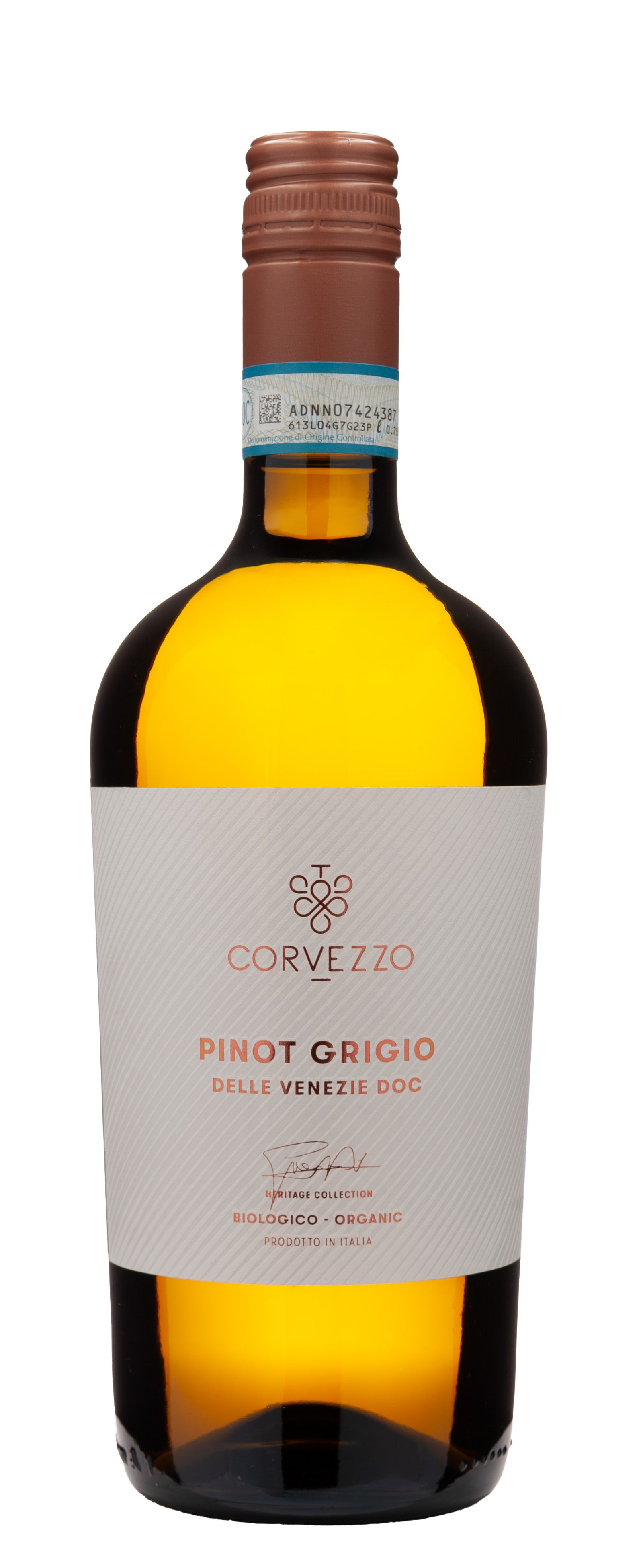 Вино Белое Сухое Corvezzo Pinot Grigio 2024 0,75 л фото