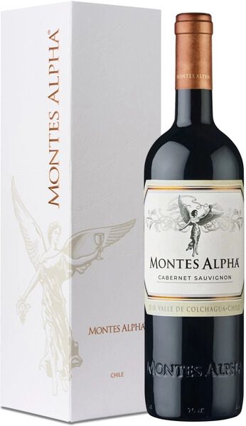 Вино Красное Сухое Montes Alpha Cabernet Sauvignon in gift box 2022 0,75 л фото