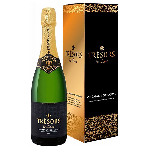 Вино игристое Белое Брют Joseph Verdier Tresors de Loire Brut Cremant de Loire in gift box 2018 0,75 л фото