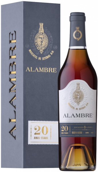 Вино креплёное Jose Maria da Fonseca Alambre 20 Years Moscatel de Setubal in gift box 0,5 л фото