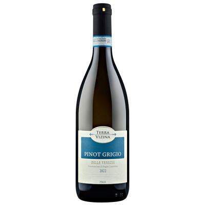 Вино Белое Полусухое Terra Vizina Pinot Grigio delle Venezie 2022 0,75 л фото