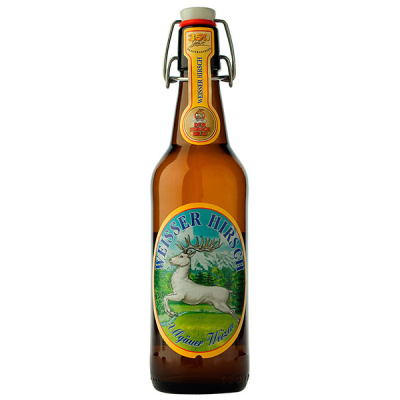 Пиво Светлое Hirschbrau Weisser Hirsch 0,5 л фото
