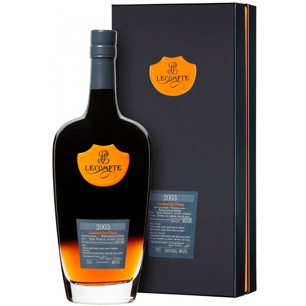 Кальвадос Lecompte Pays d'Auge Millesime in gift box 2003 0,7 л фото