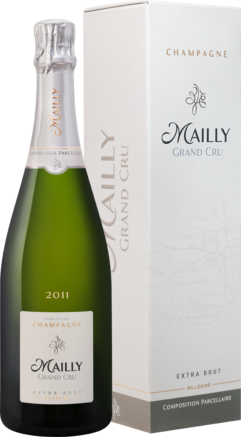 Вино игристое Белое Экстра Брют Mailly Grand Cru Extra Brut Millesime Champagne in gift box 2019 0,75 л фото