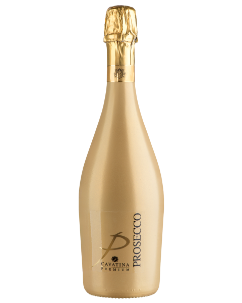 Вино игристое Белое Брют Cavatina Prosecco in gold bottle 0,75 л фото