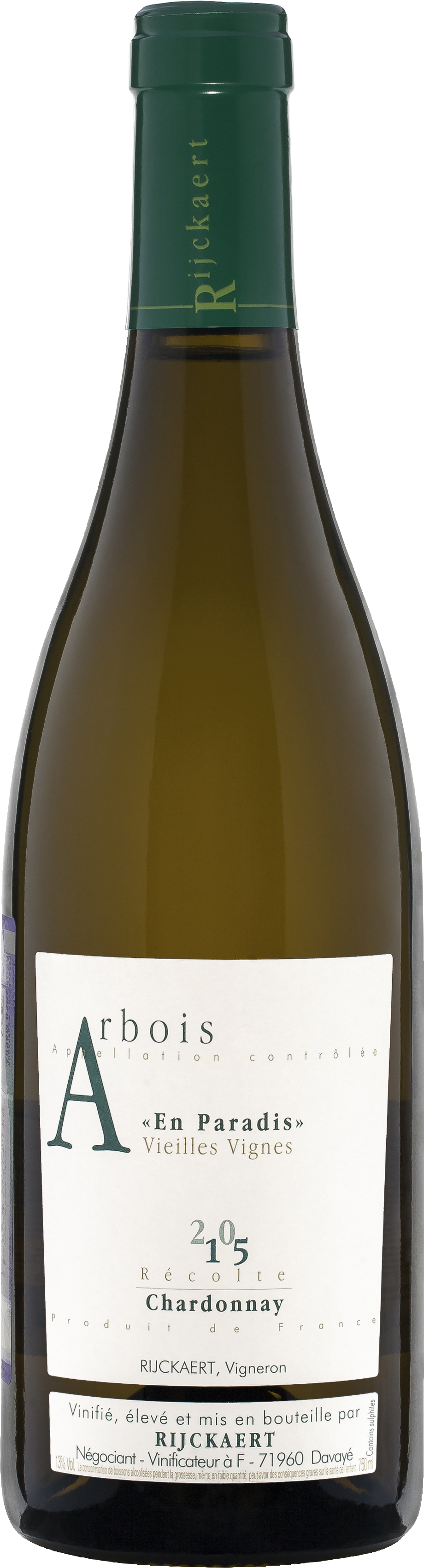 Вино Белое Сухое Domaine Rijckaert En Paradis Vieilles Vignes Arbois 2022 0,75 л фото
