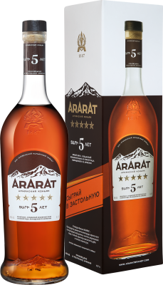 Бренди Арарат 5 лет в п/у с картами 40% 0,7 л фото