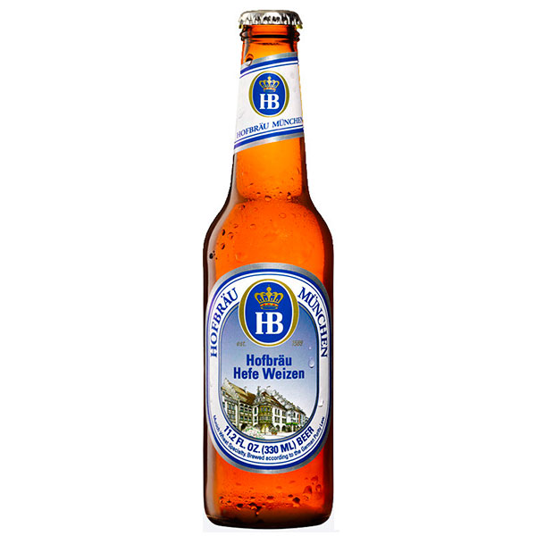 Пиво Hofbrau Hefe Weizen 0,33 л фото
