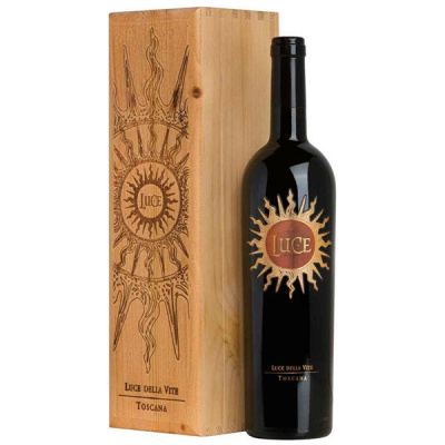 Вино Красное Сухое Luce della Vite Luce Toscana in wooden box 2018 0,75 л фото