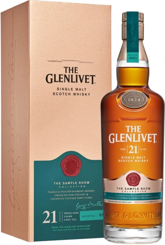 Виски The Glenlivet 21 Years Old Single Malt Speyside in gift box 0,7 л фото