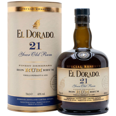 Ром El Dorado 21 Years Old in tube 0,70 л фото
