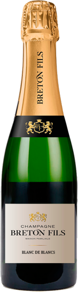 Вино игристое Белое Брют Breton Fils Blanc de Blancs Brut Champagne 0,375 л фото