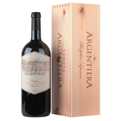 Вино Красное Сухое Tenuta Argentiera Argentiera Bolgheri Superiore in wooden box 2018 1,50 л фото