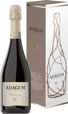 Вино игристое Белое Брют Adagum Reserve Chardonnay in gift box 2024 0,75 л фото