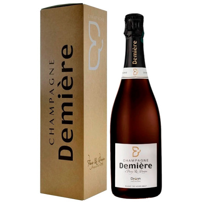 Шампанское Белое Брют Demiere Divin Blanc de Noirs Brut Champagne in gift box 0,75 л фото