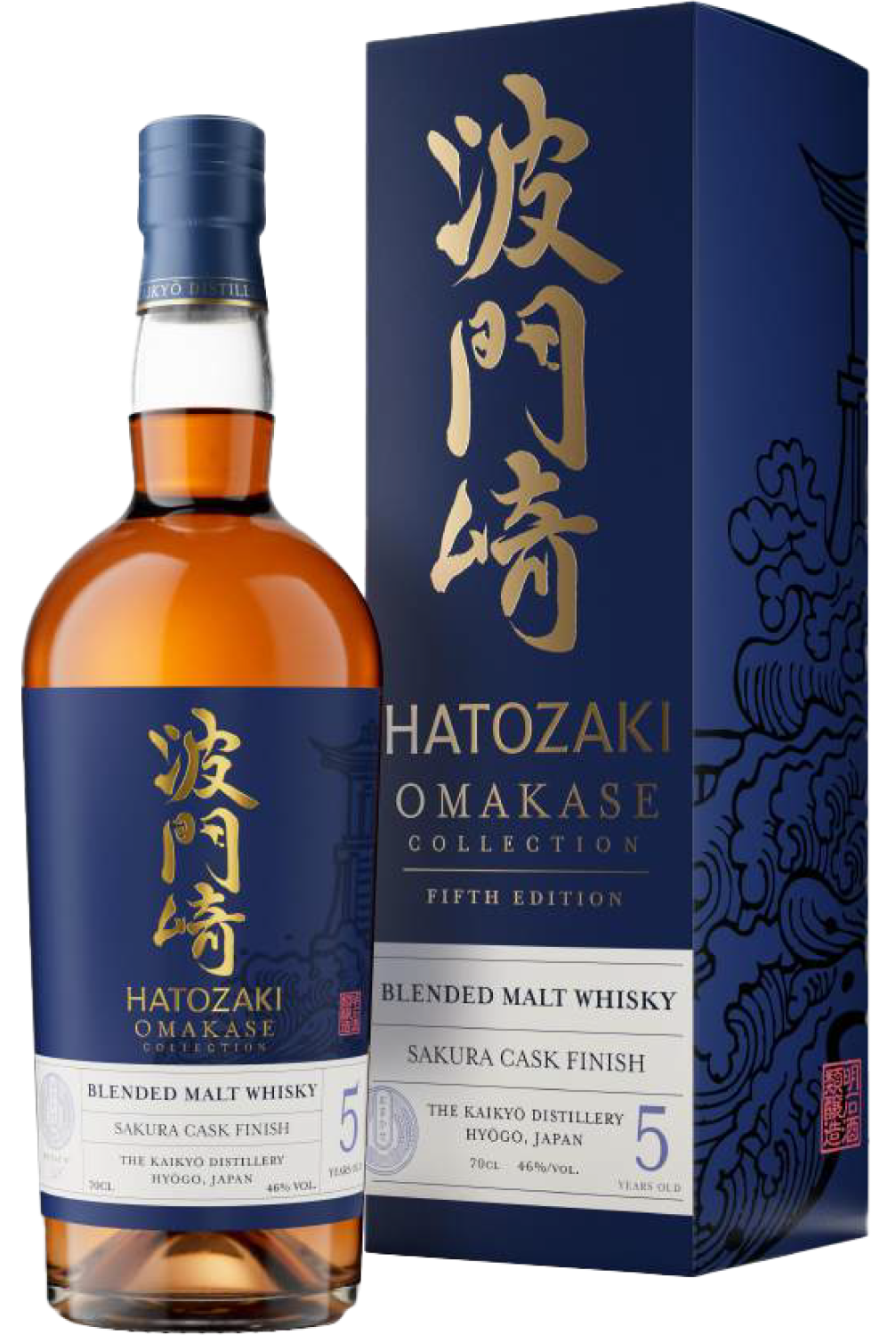 Виски Hatozaki Omakase №5 Sakura Cask Finish in gift box 0,7 л фото