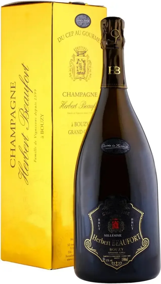 Шампанское Белое Брют Herbert Beaufort Blanc de Noirs Bouzy Grand Cru Champagne in gift box 1,5 л фото