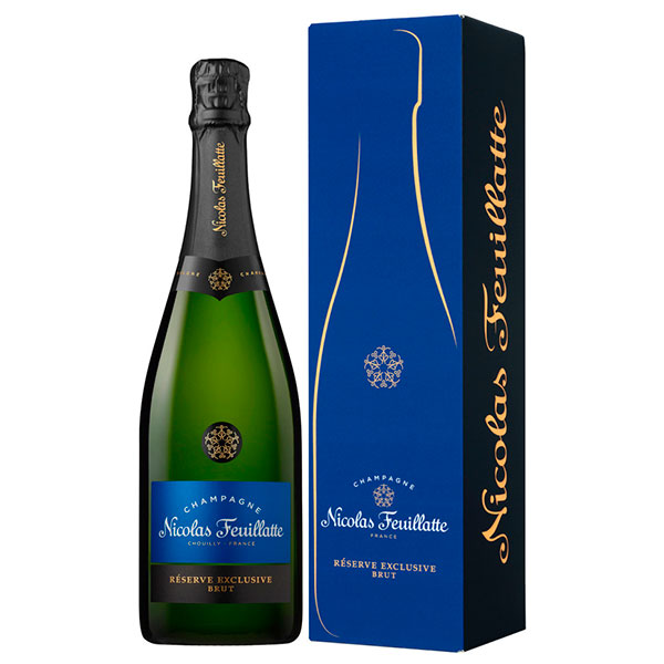 Вино игристое Белое Брют Nicolas Feuillatte Reserve Exclusive Brut Champagne in gift box 0,75 л фото