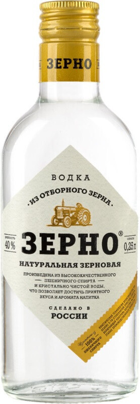 Водка Zerno Natural Grain 0,25 л фото
