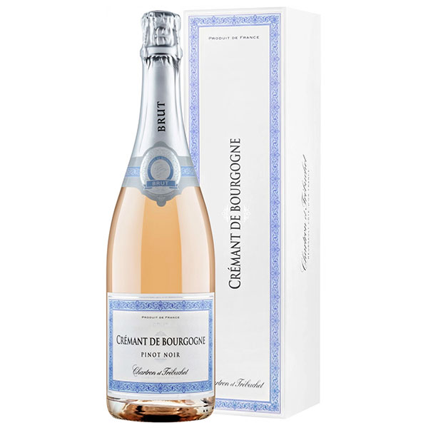 Вино игристое Розовое Брют Chartron et Trebuchet Pinot Noir Cremant de Bourgogne in gift box 2019 0,75 л фото