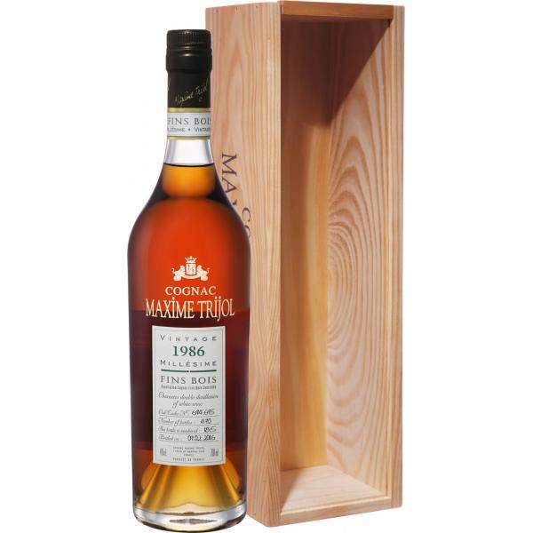 Коньяк Maxime Trijol Fins Bois in wooden box 1986 0,70 л фото