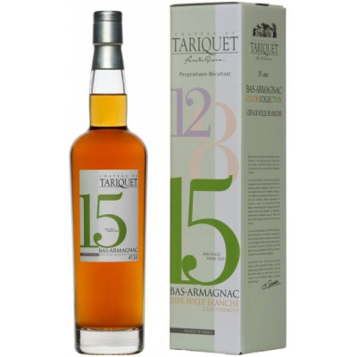 Арманьяк Chateau du Tariquet Folle Blanche 15 years Bas-Armagnac in gift box 0,70 л фото