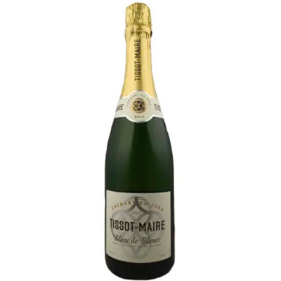 Вино игристое Белое Брют Tissot-Maire Blanc de Blancs Brut Cremant du Jura 0,75 л фото