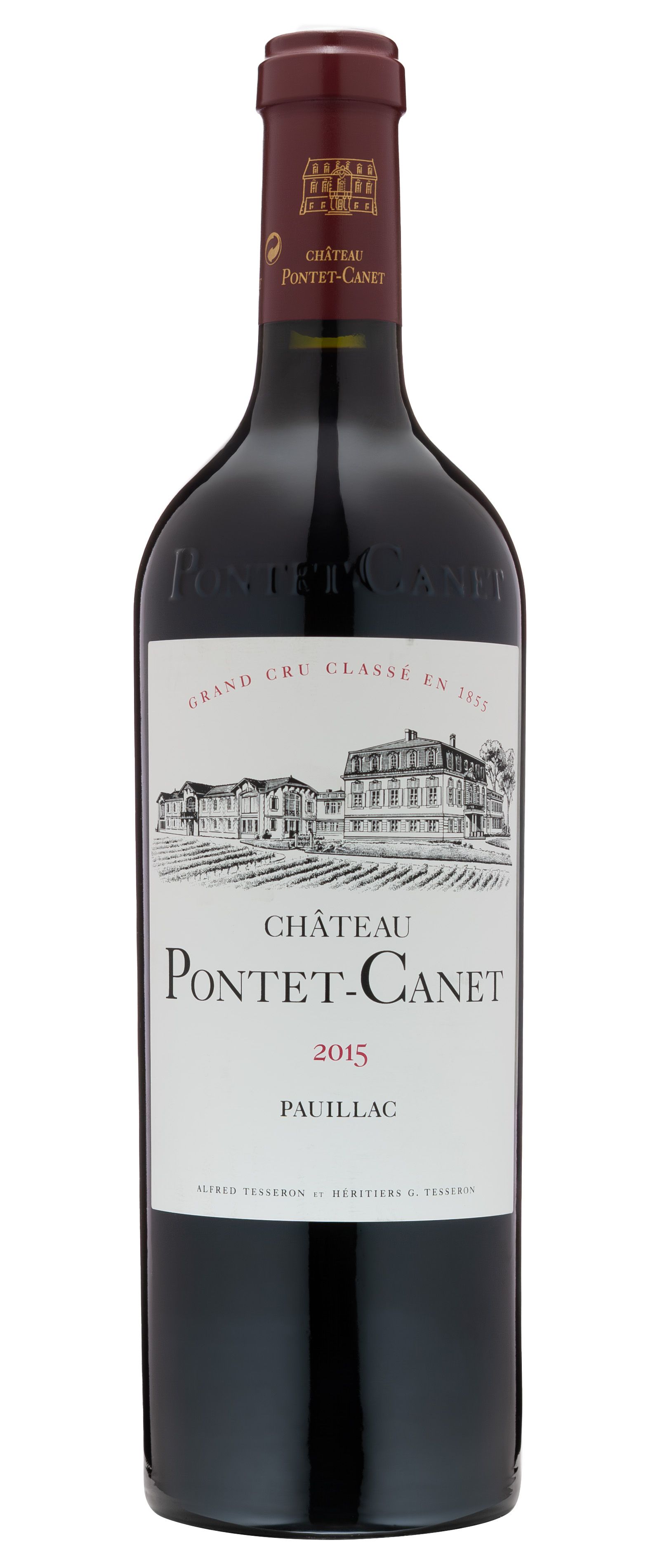 Вино Красное Сухое Chateau Pontet-Canet 2015 0,75 л фото