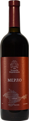 Вино Усадьба Перовских Мерло 2022 Красное Сухое 13,5% 0,75 л фото