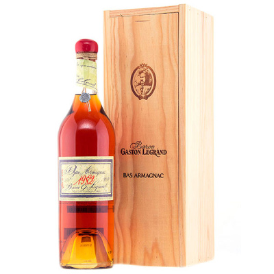 Арманьяк Baron G. Legrand Bas Armagnac in wooden box 1982 0,70 л фото