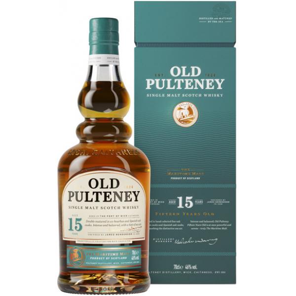 Виски Old Pulteney 15 Years Old Single Malt Highland in gift box 0,7 л фото