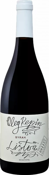 Вино Красное Сухое Oleg Repin Listva Syrah Sevastopol 2024 0,75 л фото