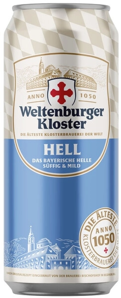 Пиво Светлое Weltenburger Kloster Hell in can 0,5 л фото
